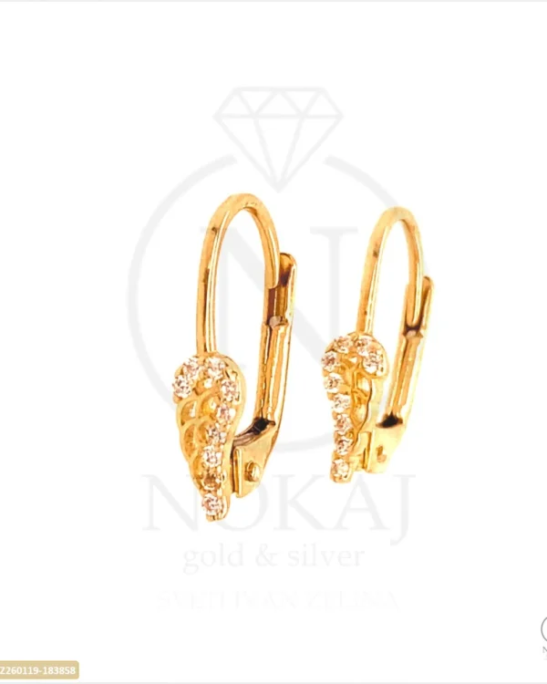 ZLATNE NAUŠNICE S CIRKONIMA - ANĐELOVA KRILA (Z260119-183858)