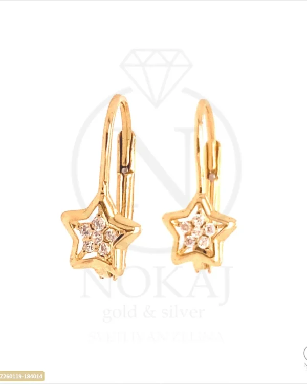 ZLATNE NAUŠNICE S CIRKONIMA - ZVIJEZDA (Z260119-184014)