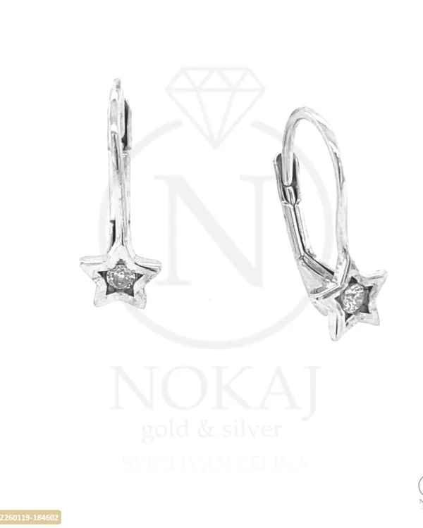 ZLATNE NAUŠNICE S CIRKONOM - ZVIJEZDA (Z260119-184602)