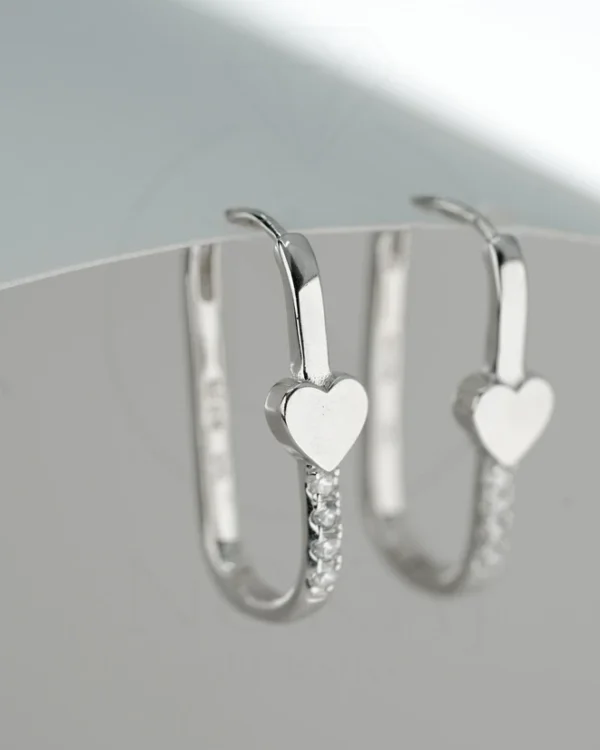 SREBRNE NAUŠNICE S CIRKONIMA - SRCE (S260302-141302)