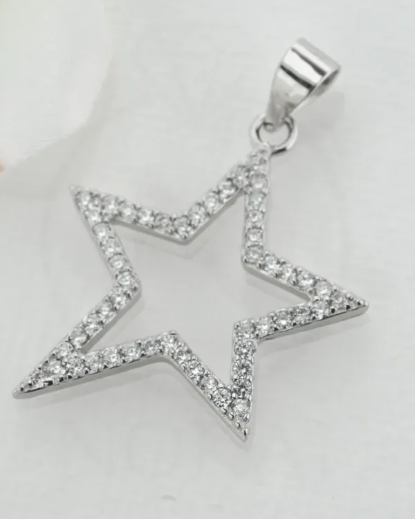 SREBRNI PRIVJESAK S CIRKONIMA - ZVIJEZDA (S260309-130046)