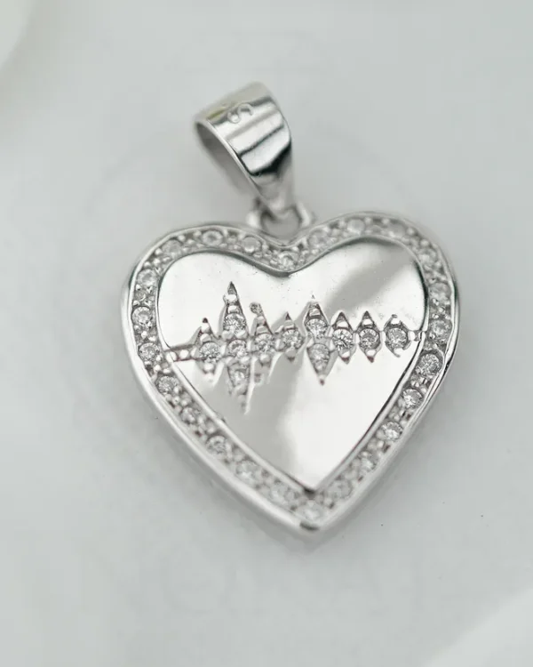 SREBRNI PRIVJESAK S CIRKONIMA - SRCE (S260309-130710)