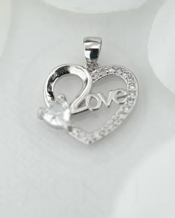 SREBRNI PRIVJESAK S CIRKONIMA - SRCE (S260309-134918)