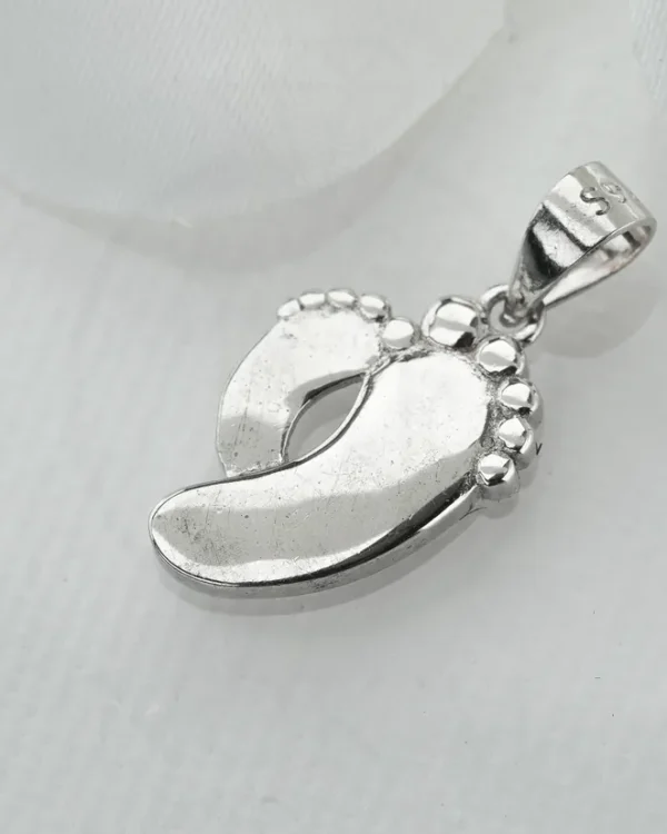 SREBRNI PRIVJESAK - DJEČJA STOPALA (S260309-162926)