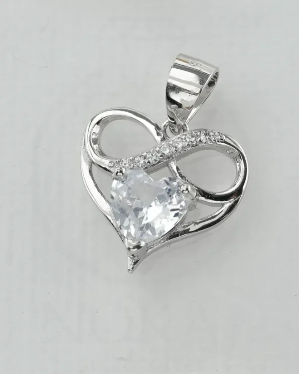 SREBRNI PRIVJESAK S CIRKONIMA - SRCE (S260309-163619)