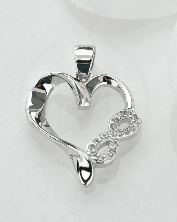 SREBRNI PRIVJESAK S CIRKONIMA - SRCE (S260309-164051)