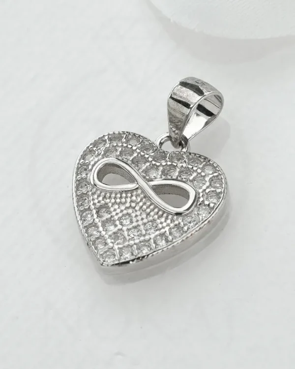 SREBRNI PRIVJESAK S CIRKONIMA - SRCE (S260309-165257)