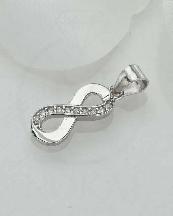 SREBRNI PRIVJESAK S CIRKONIMA - BESKONAČNOST (S260309-171846)