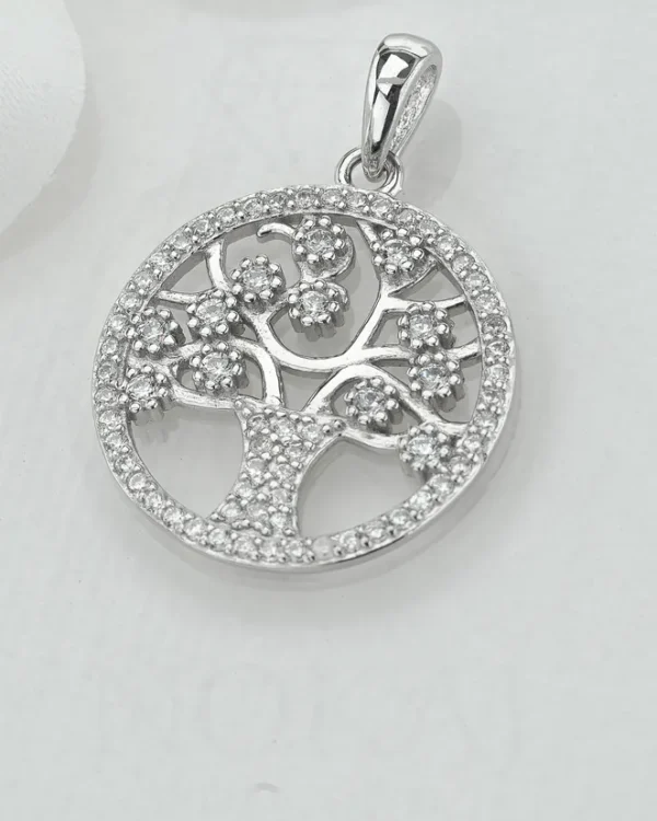 SREBRNI PRIVJESAK S CIRKONIMA - STABLO ŽIVOTA (S260310-184505)