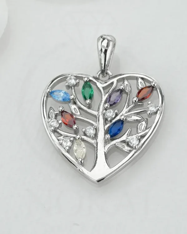 SREBRNI PRIVJESAK S CIRKONIMA - STABLO ŽIVOTA (S260310-184540)