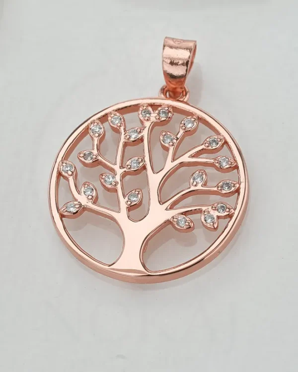 SREBRNI PRIVJESAK S CIRKONIMA - STABLO ŽIVOTA (S260310-184754)