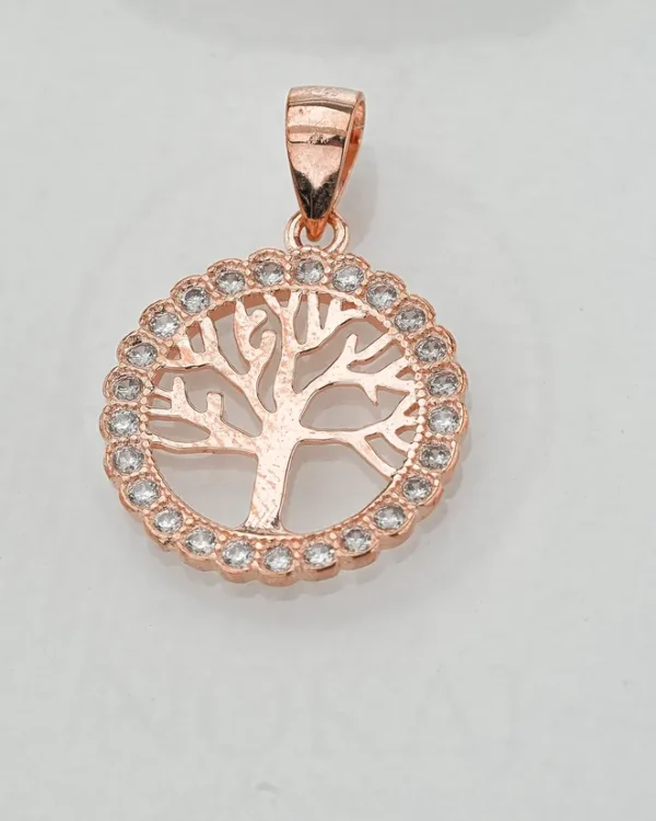 SREBRNI PRIVJESAK S CIRKONIMA - STABLO ŽIVOTA (S260310-184837)