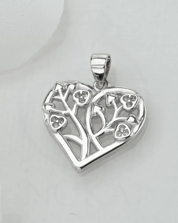 SREBRNI PRIVJESAK S CIRKONIMA - STABLO ŽIVOTA (S260310-185203)