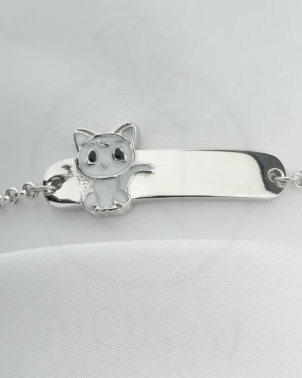 SREBRNA DJEČJA NARUKVICA - MAČKA (S260312-163837)