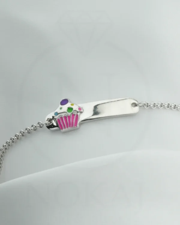 SREBRNA DJEČJA NARUKVICA - STILIZIRANI MOTIV (S260312-164024)