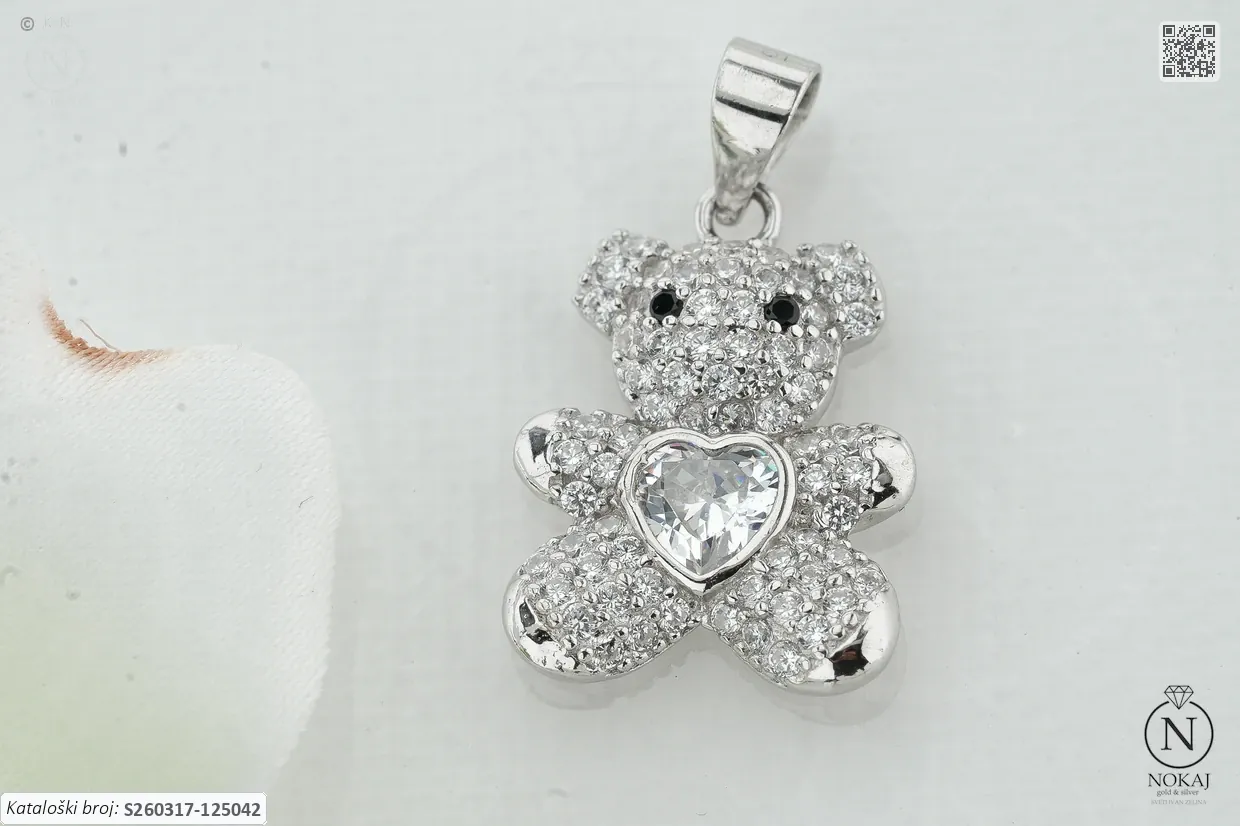 SREBRNI PRIVJESAK S CIRKONIMA - MEDO (S260317-125042)