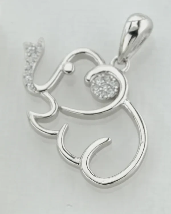 SREBRNI PRIVJESAK S CIRKONIMA - SLON (S260317-125808)