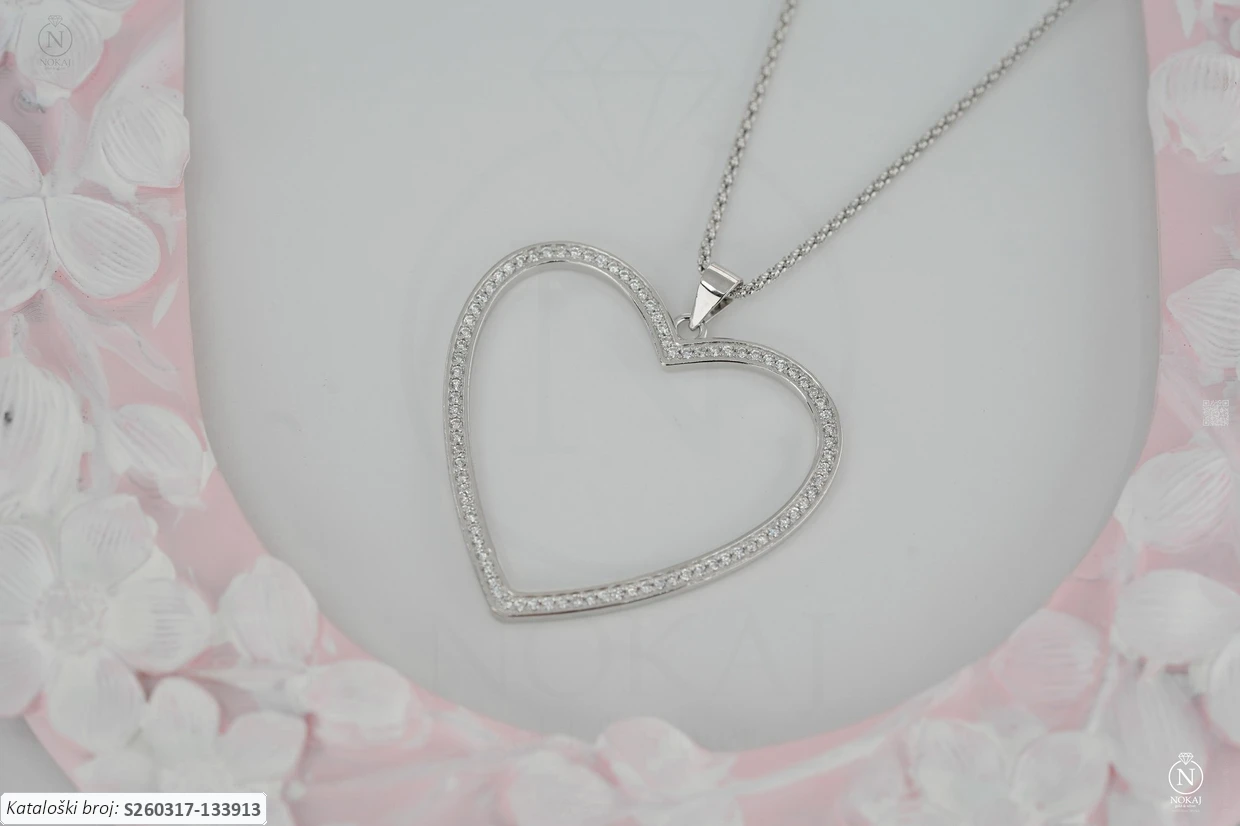 SREBRNA OGRLICA S CIRKONIMA - SRCE (S260317-133913)