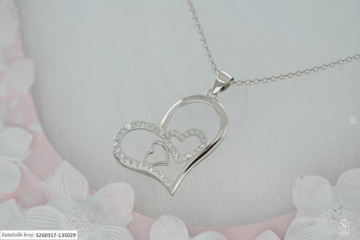 SREBRNA OGRLICA S CIRKONIMA - SRCE (S260317-135029)