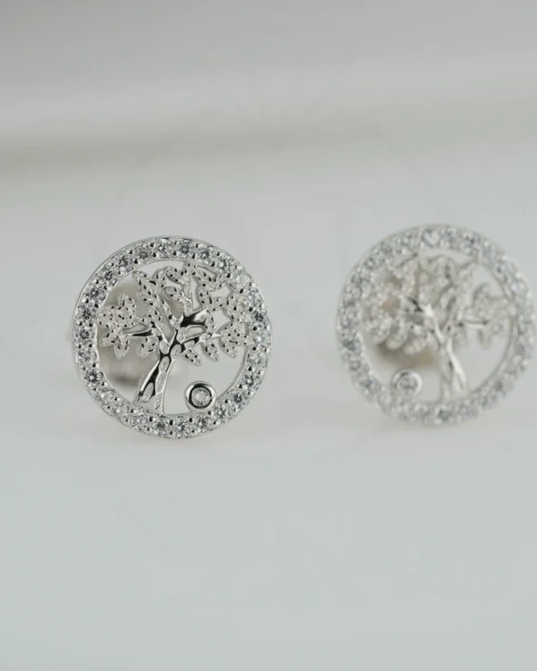 SREBRNE NAUŠNICE S CIRKONIMA - STABLO ŽIVOTA (S260318-112229)