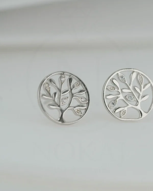 SREBRNE NAUŠNICE S CIRKONIMA - STABLO ŽIVOTA (S260318-112400)