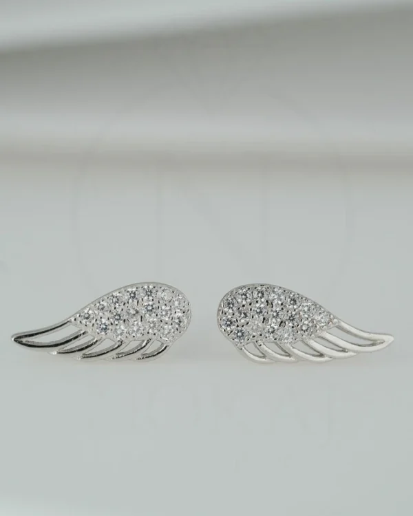SREBRNE NAUŠNICE S CIRKONIMA - ANĐELOVA KRILA (S260318-113709)
