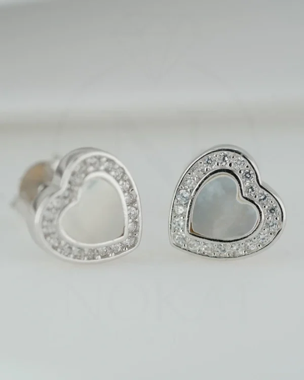 SREBRNE NAUŠNICE S CIRKONOM - SRCE (S260318-114012)
