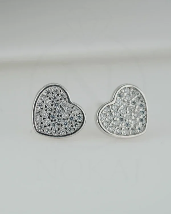 SREBRNE NAUŠNICE S CIRKONOM - SRCE (S260318-114408)