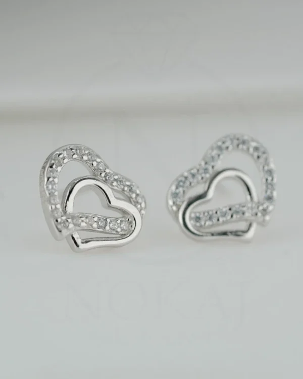 SREBRNE NAUŠNICE S CIRKONOM - SRCE (S260318-114451)