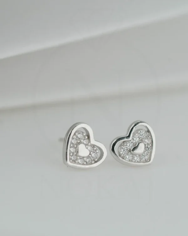 SREBRNE NAUŠNICE S CIRKONOM - SRCE (S260318-115932)