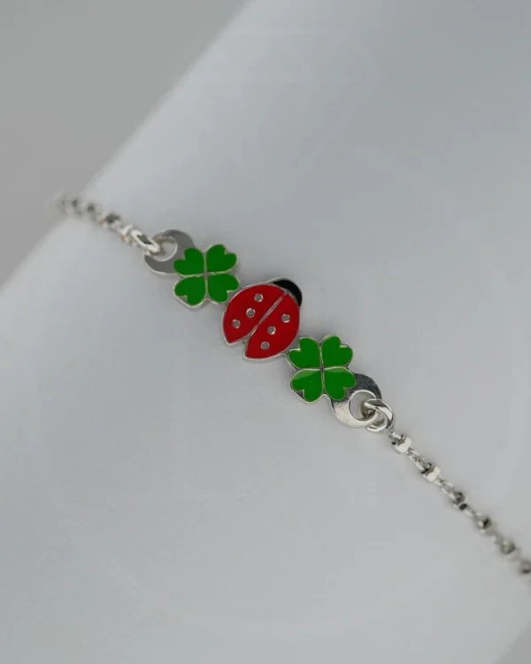 SREBRNA DJEČJA NARUKVICA - DJETELINA (S260318-131820)