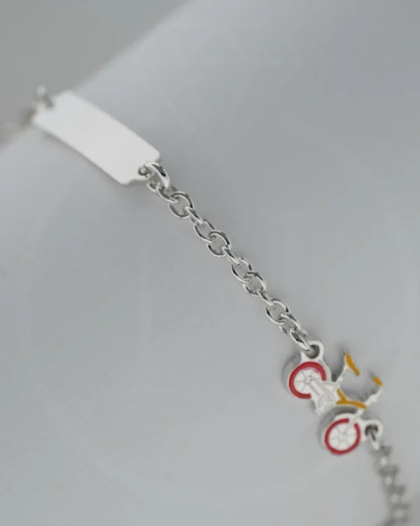 SREBRNA DJEČJA NARUKVICA - BICIKL (S260318-135356)