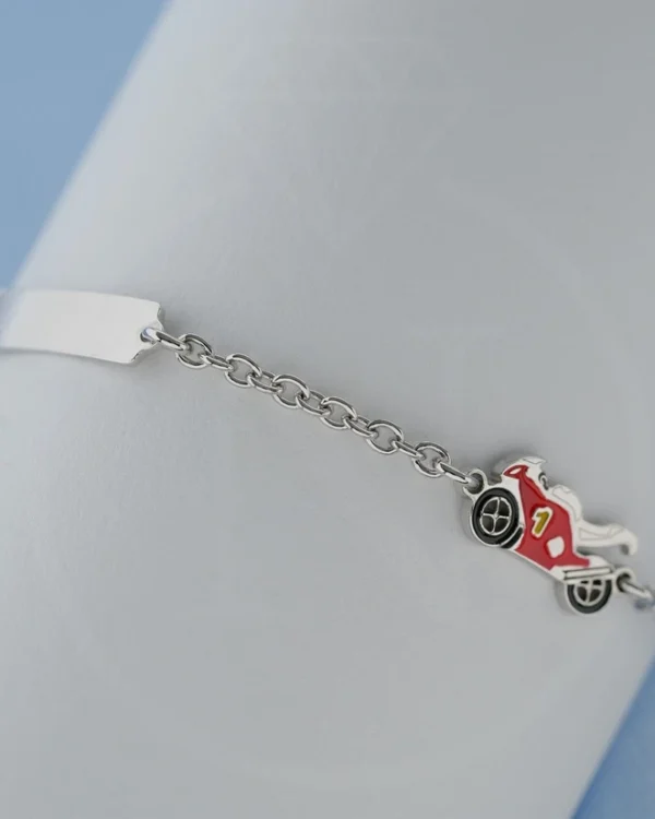 SREBRNA DJEČJA NARUKVICA - MOTOCIKIL (S260318-140143)