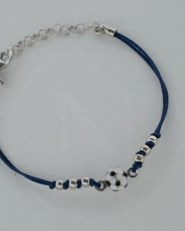 SREBRNA DJEČJA NARUKVICA - NOGOMETNA LOPTA (S260318-140546)