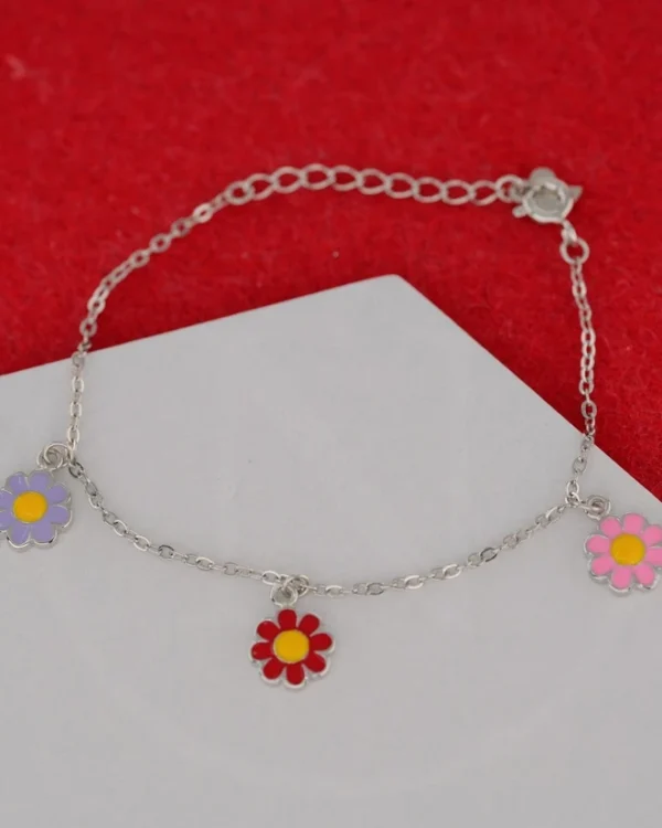 SREBRNA DJEČJA NARUKVICA - CVIJET (S260318-140641)