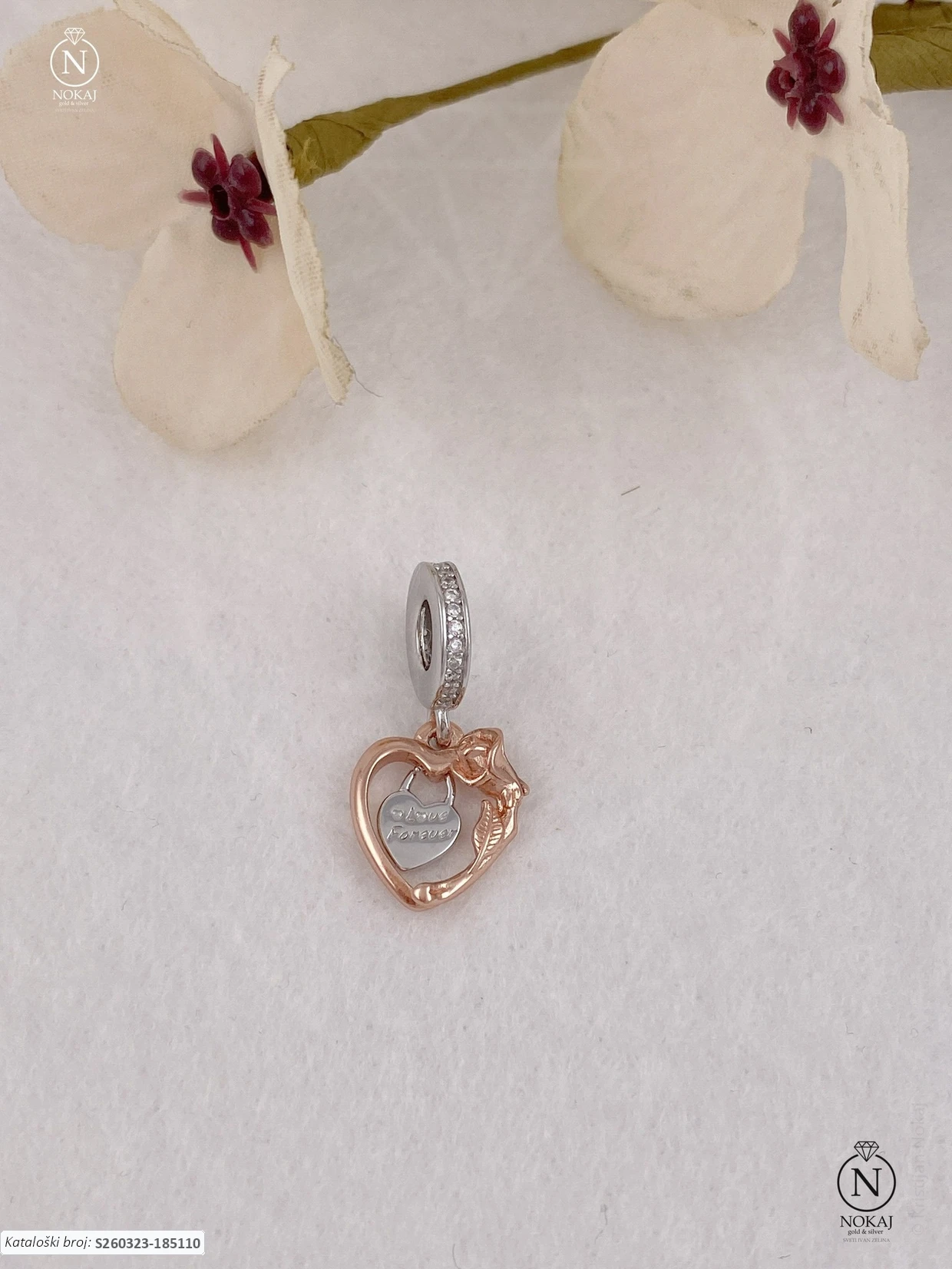 SREBRNI PRIVJESAK S CIRKONIMA - SRCE (S260323-185110)