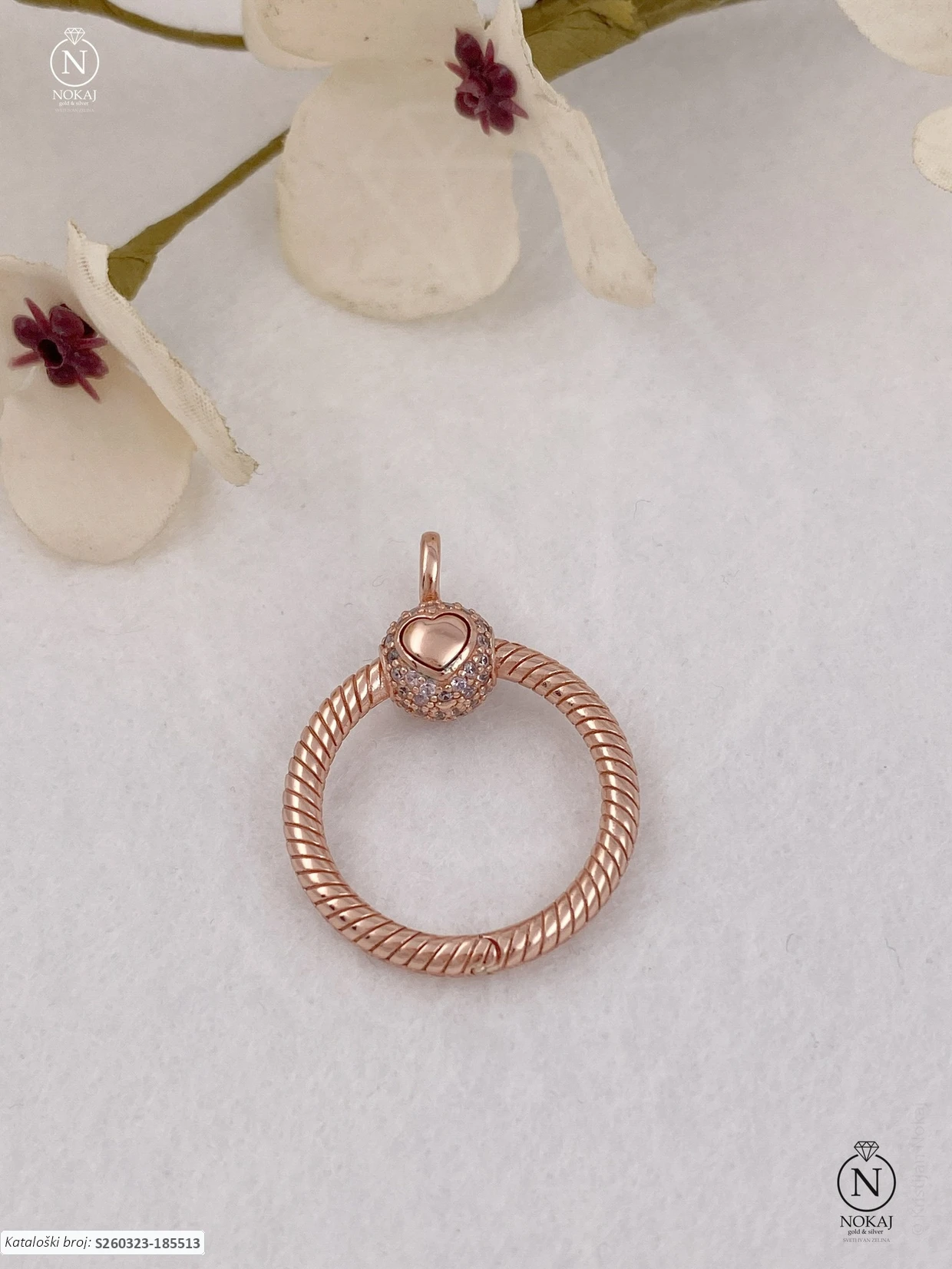 SREBRNI PRIVJESAK S CIRKONIMA - SRCE (S260323-185513)