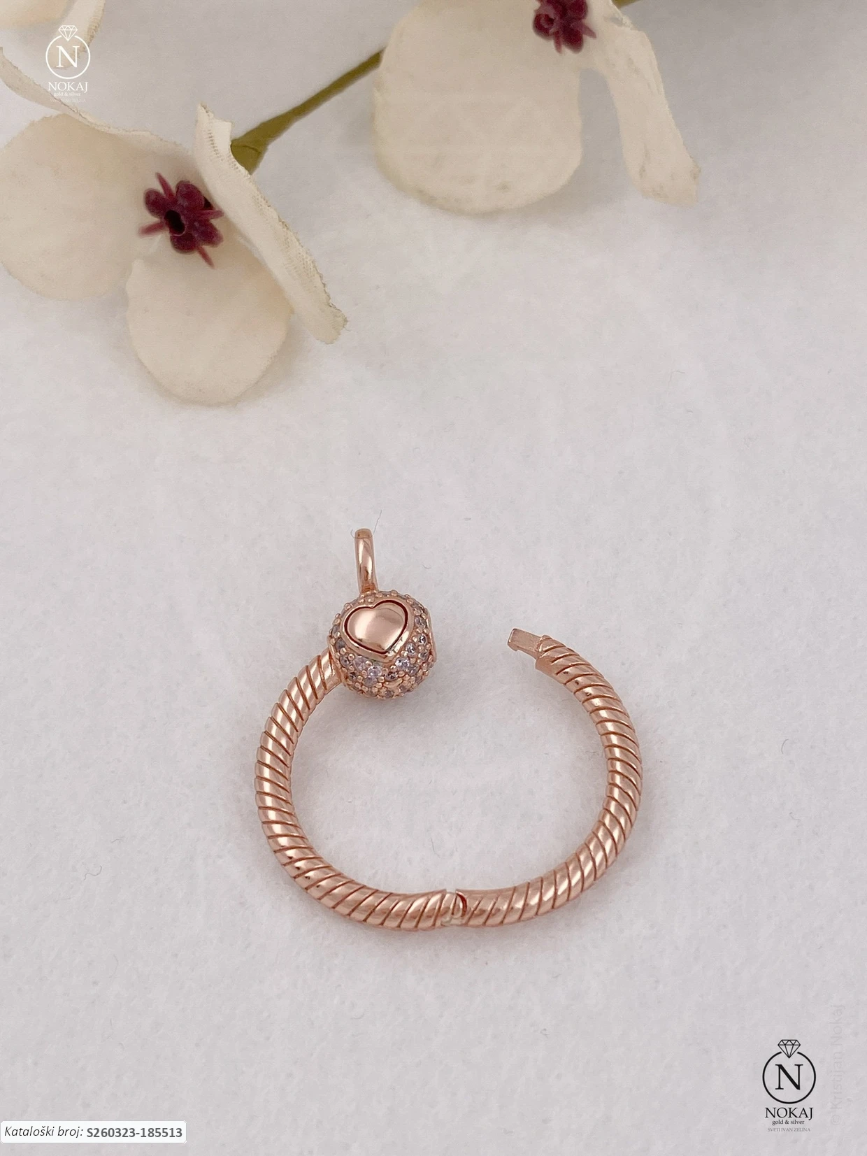 SREBRNI PRIVJESAK S CIRKONIMA - SRCE (S260323-185513) - Slika 2