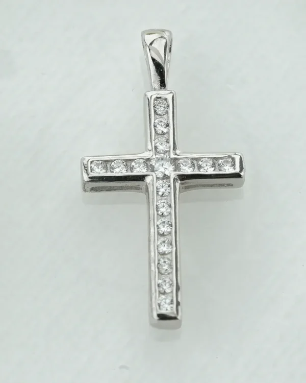 SREBRNI PRIVJESAK S CIRKONIMA - KRIŽ (S260325-185007)