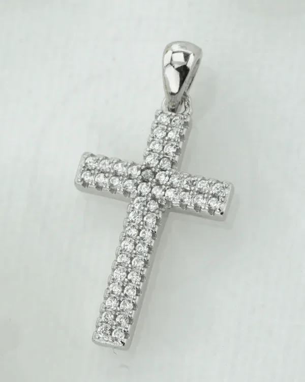 SREBRNI PRIVJESAK S CIRKONIMA - KRIŽ (S260325-185434)