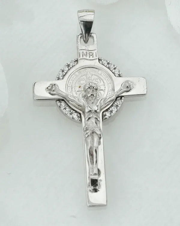 SREBRNI PRIVJESAK S CIRKONIMA - KRIŽ (S260325-185622)