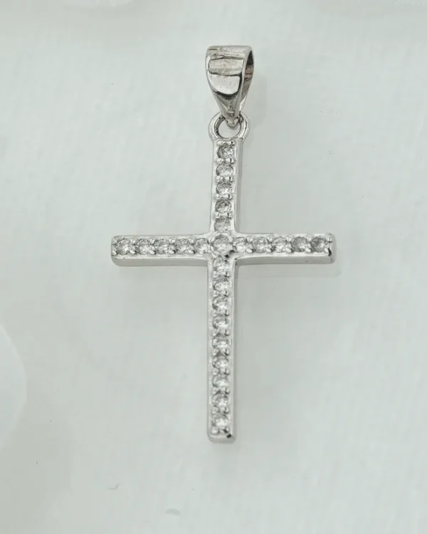SREBRNI PRIVJESAK S CIRKONIMA - KRIŽ (S260325-185736)