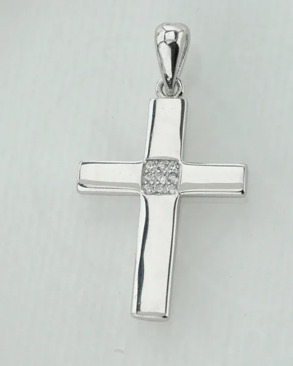 SREBRNI PRIVJESAK S CIRKONIMA - KRIŽ (S260326-144047)
