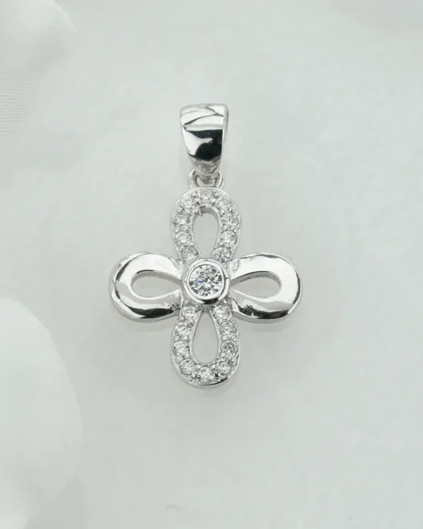 SREBRNI PRIVJESAK S CIRKONIMA - KRIŽ (S260326-144548)