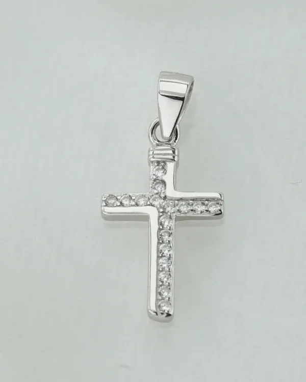 SREBRNI PRIVJESAK S CIRKONIMA - KRIŽ (S260326-144623)