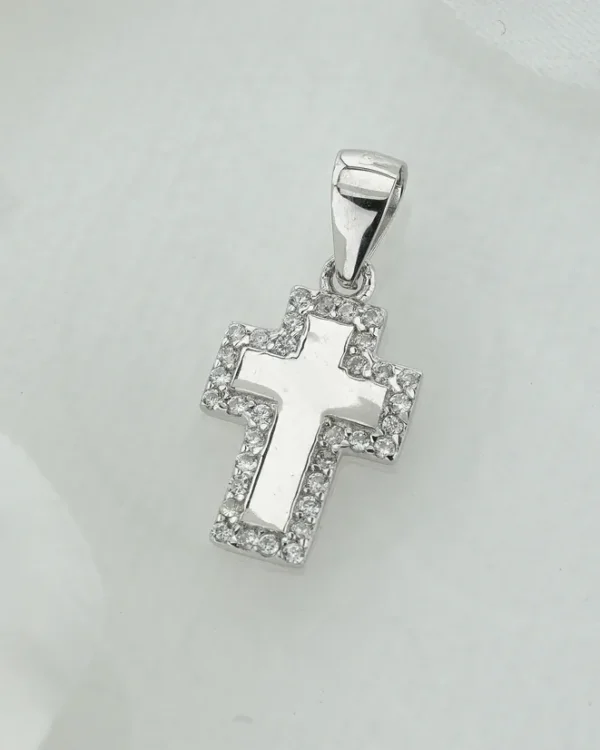 SREBRNI PRIVJESAK S CIRKONIMA - KRIŽ (S260326-144706)