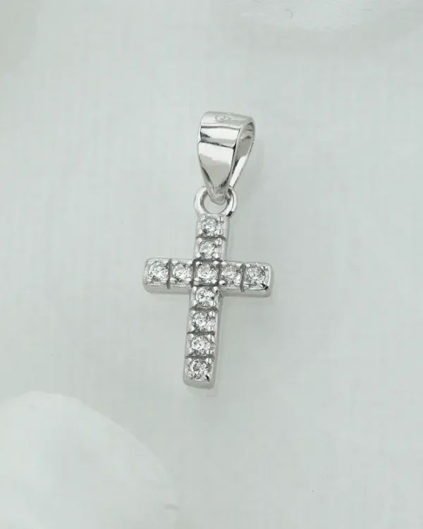 SREBRNI PRIVJESAK S CIRKONIMA - KRIŽ (S260326-145114)