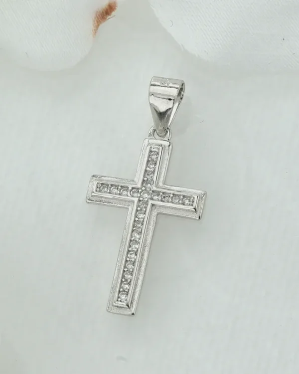 SREBRNI PRIVJESAK S CIRKONIMA - KRIŽ (S260326-145612)