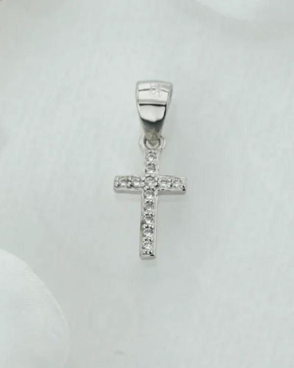 SREBRNI PRIVJESAK S CIRKONIMA - KRIŽ (S260326-145708)