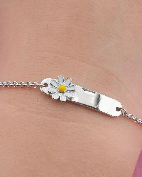 SREBRNA DJEČJA NARUKVICA - CVIJET (S260327-162645)